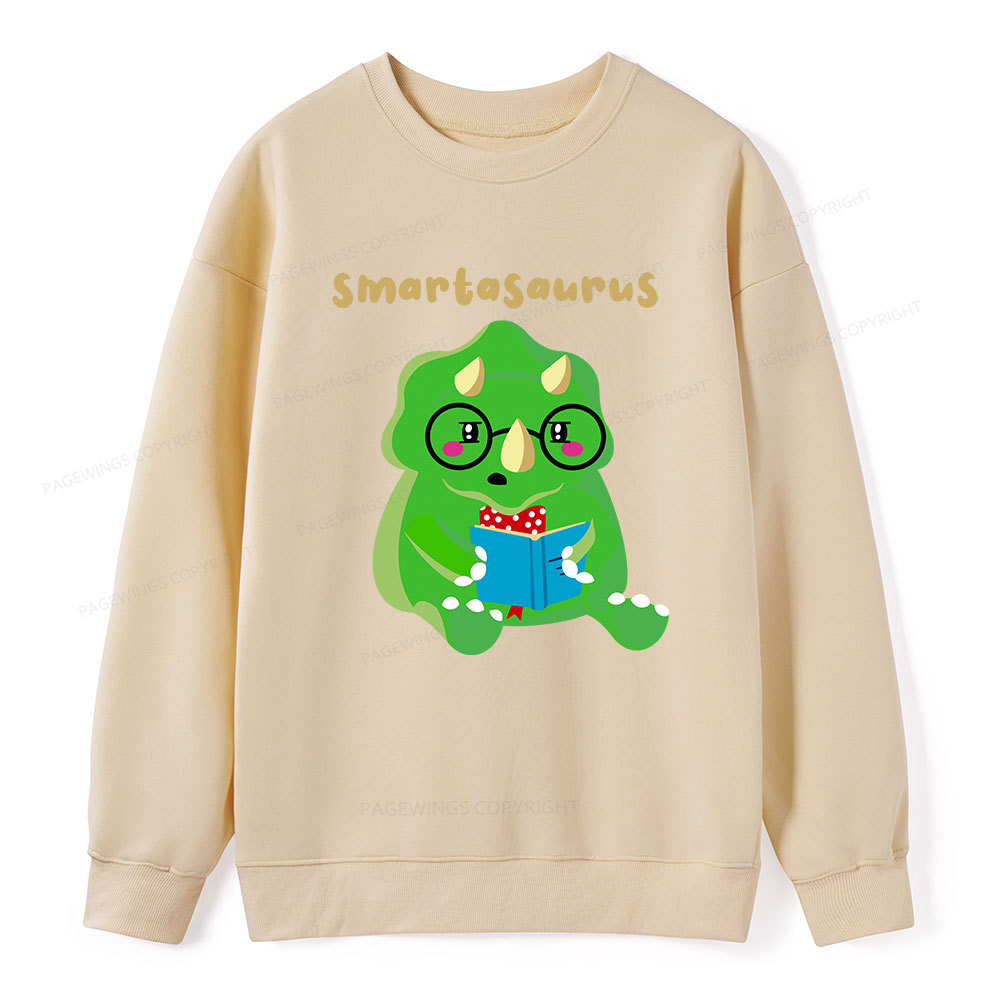 Pagewing Smart Dinosaur Is Reading Seriously Unisex Classic Sweatshirt