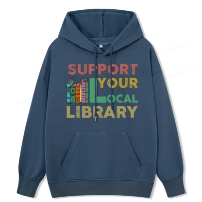 Pagewings Support Your Local Library Unisex Classic Hoodie