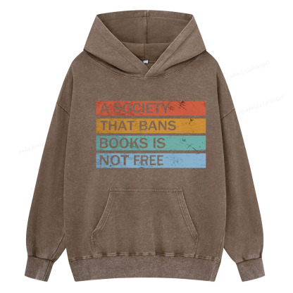 Pagewing Banned Books Shirt, Read Banned Books Unisex Washed Hoodie