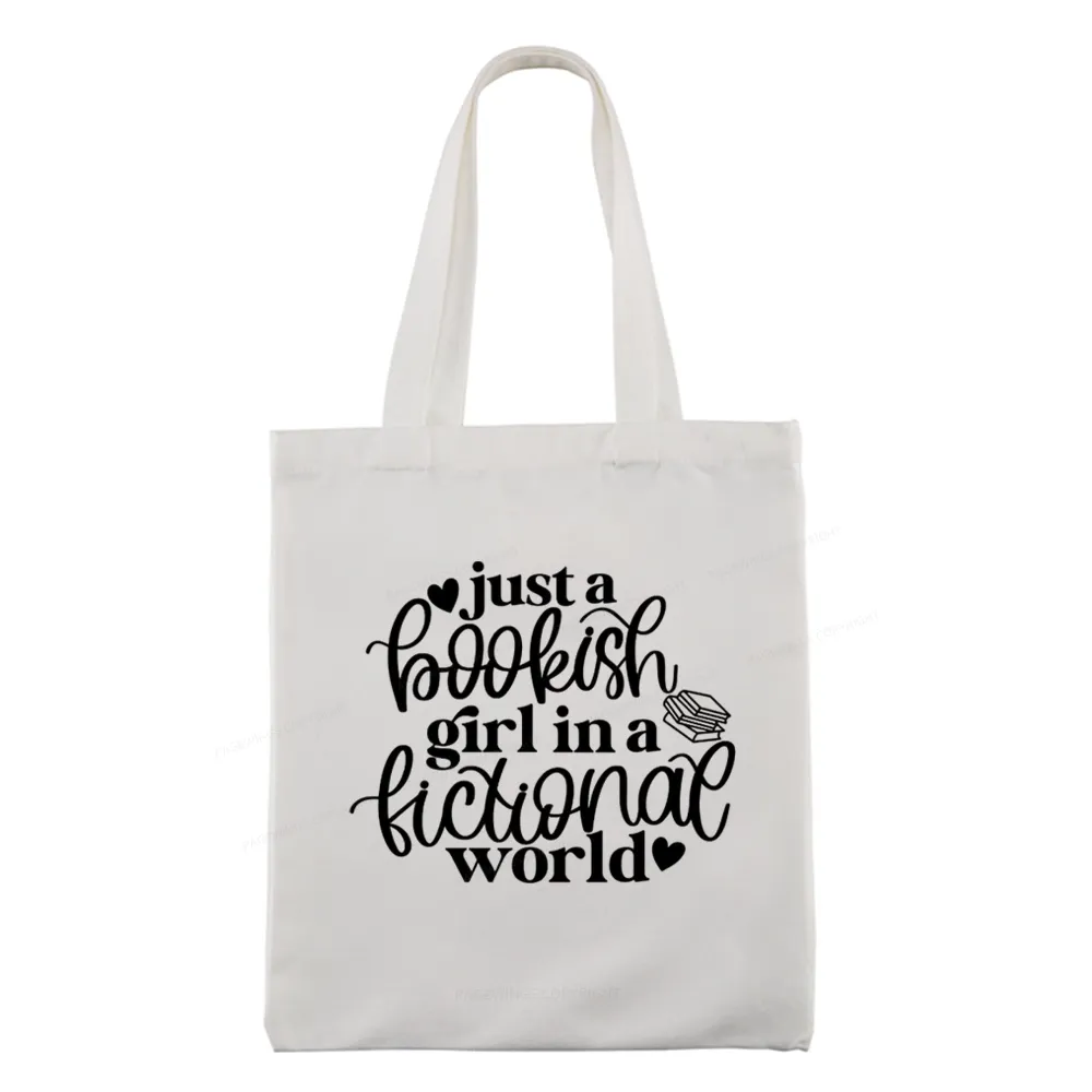 Pagewings Just A Bookish Girl In A Fictional World Tote Bag