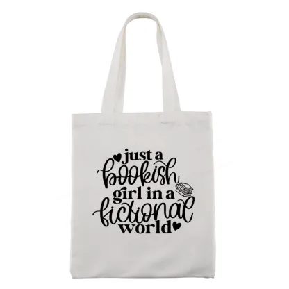 Pagewings Just A Bookish Girl In A Fictional World Tote Bag