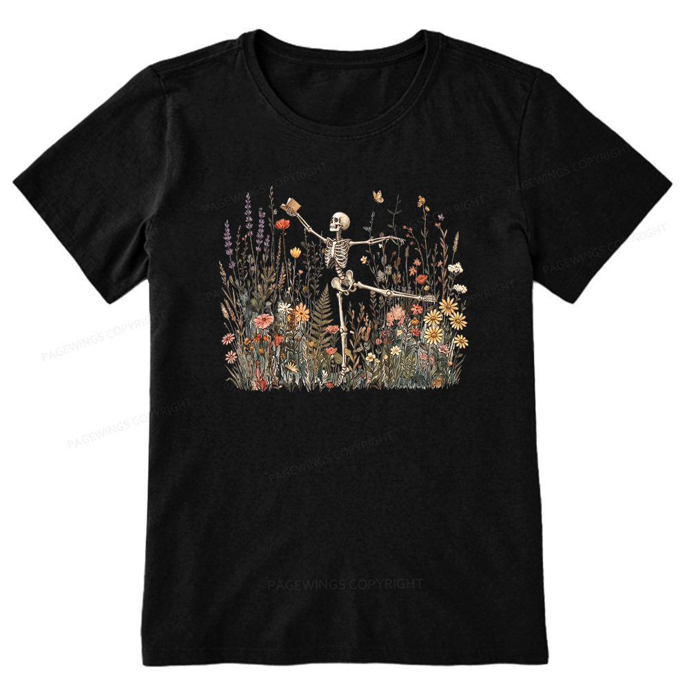 Pagewings Skeleton Reading Unisex Classic T-shirt