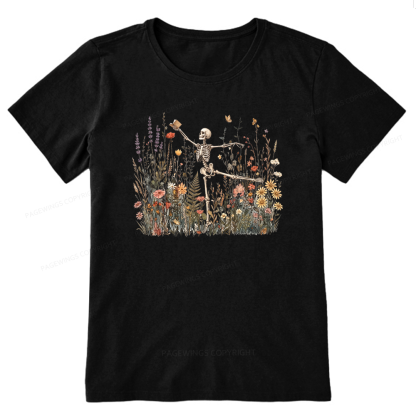 Pagewings Skeleton Reading Unisex Classic T-shirt