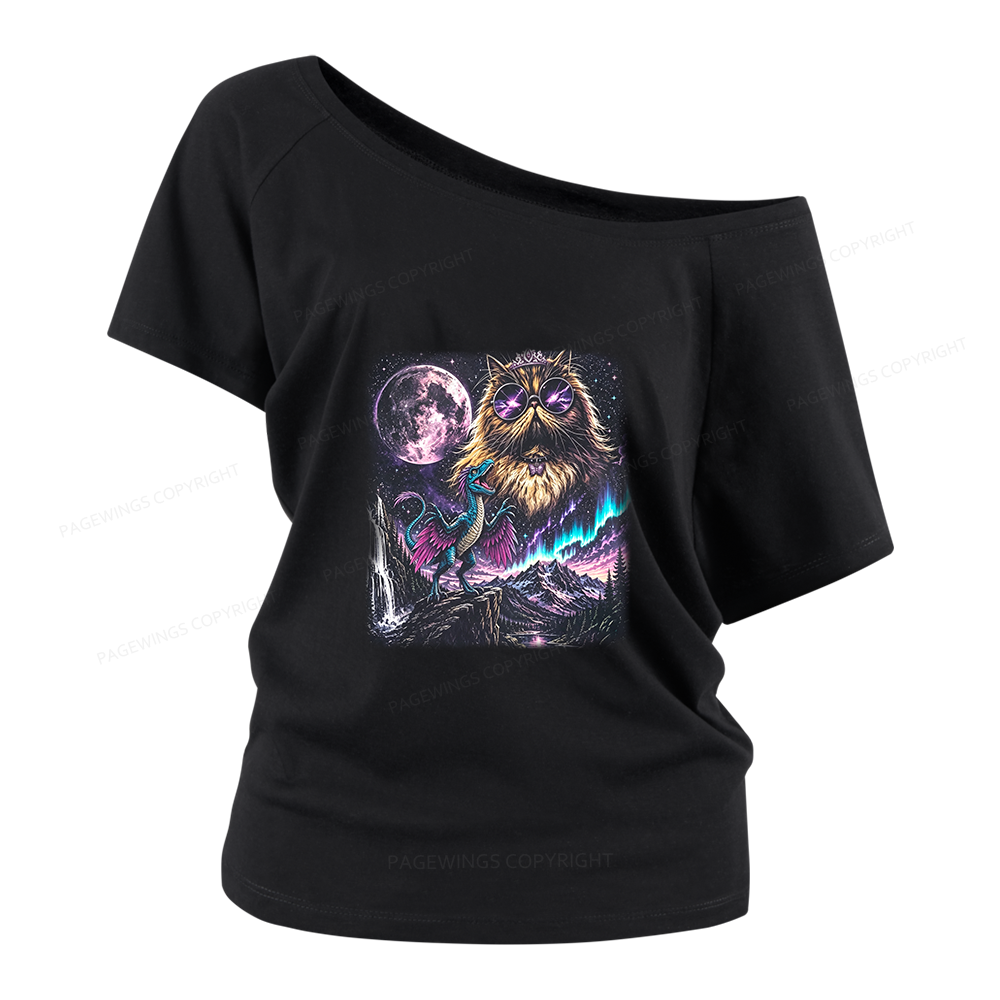 Pagewings Sci Fi Books Lover Women Off Shoulder T-shirts