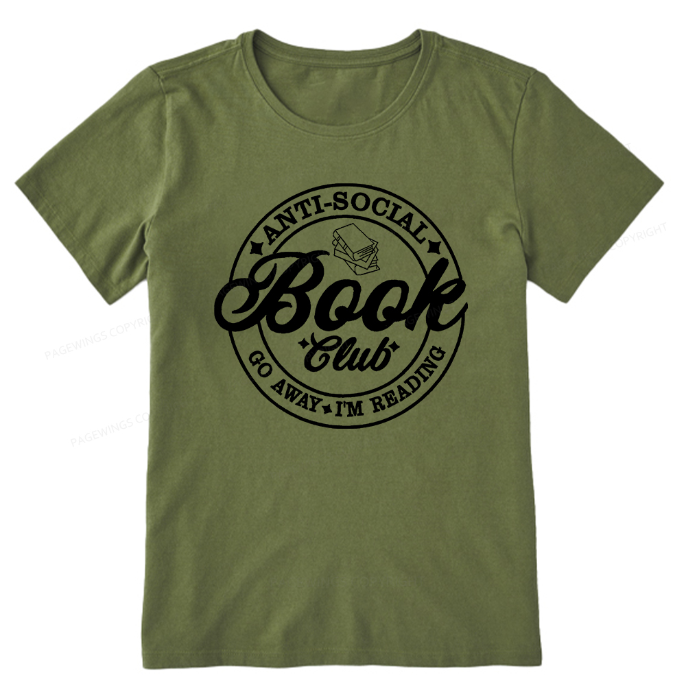 Pagewings Go Away I'm Reading Embroidery Unisex Classic T-shirt