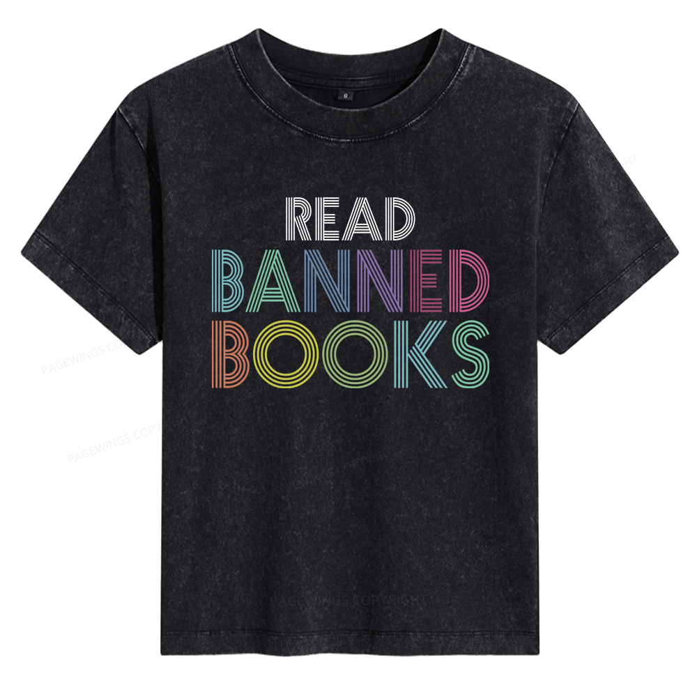 Pagewings Read Banned Books Women's Washed T-shirt