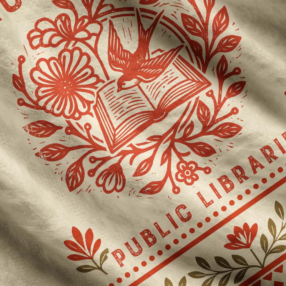 Pagewings Radicalized By Public Libraries Women's Cardigan Sweater
