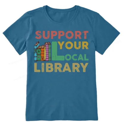 Pagewings Support Your Local Library Unisex Classic T-shirt