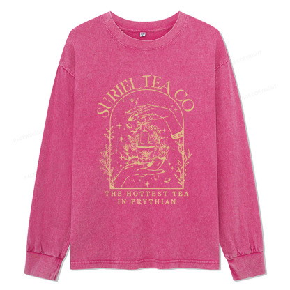 Pagewings A Court Of Thorns And Roses Unisex Washed Long Sleeve T-shirt