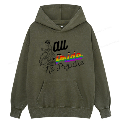 Pagewing All Pride No Prejudice Unisex Washed Hoodie