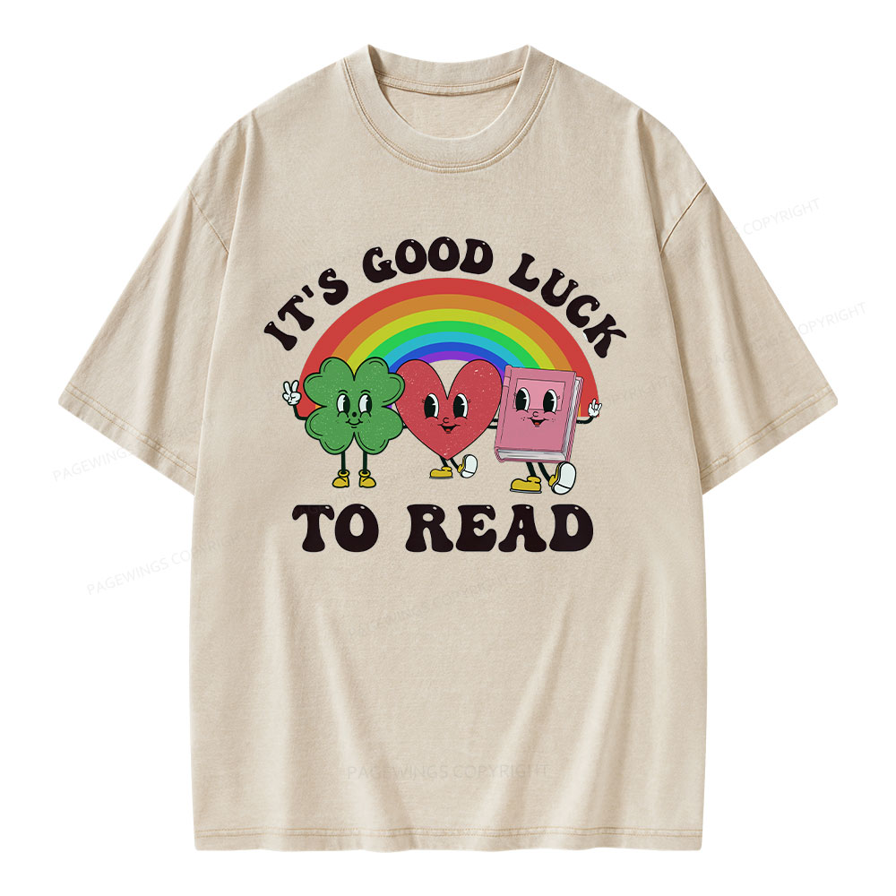 Pagewings St. Patrick's Day Librarian Unisex Washed T-shirt