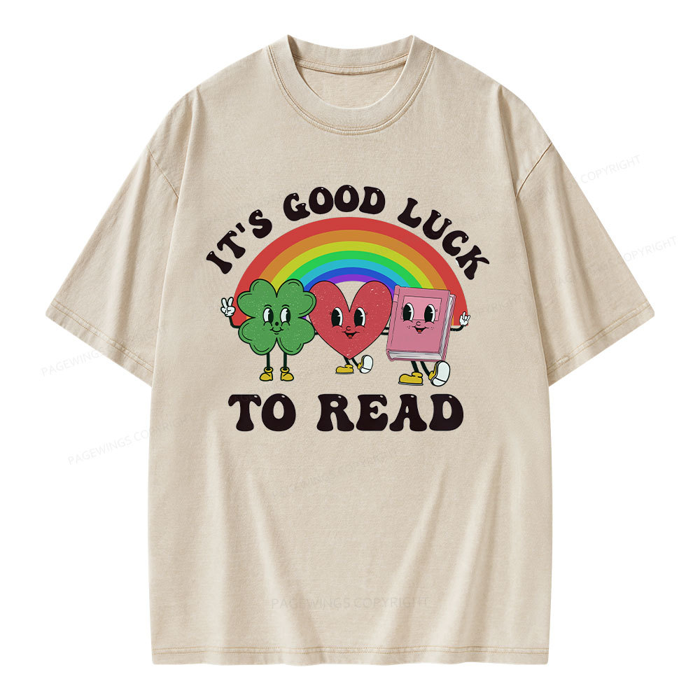 Pagewings St. Patrick's Day Librarian Unisex Washed T-shirt