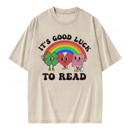 Pagewings St. Patrick's Day Librarian Unisex Washed T-shirt