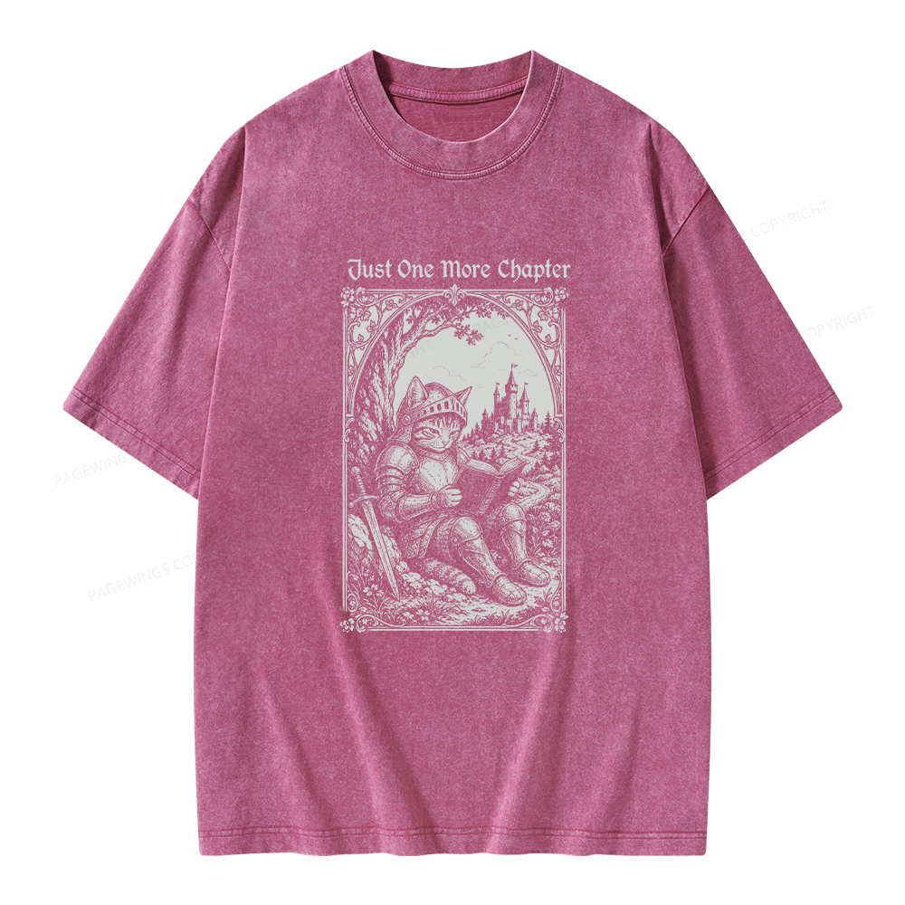 Pagewings Just One More Chapter Unisex Washed T-shirt