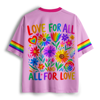 Pagewings Love For All And All For Love Unisex Mesh Jersey