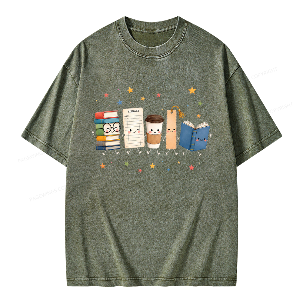 Pagewings Librarian Unisex Washed T-shirt