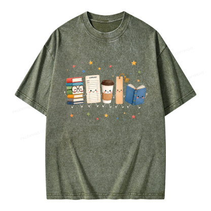 Pagewings Librarian Unisex Washed T-shirt