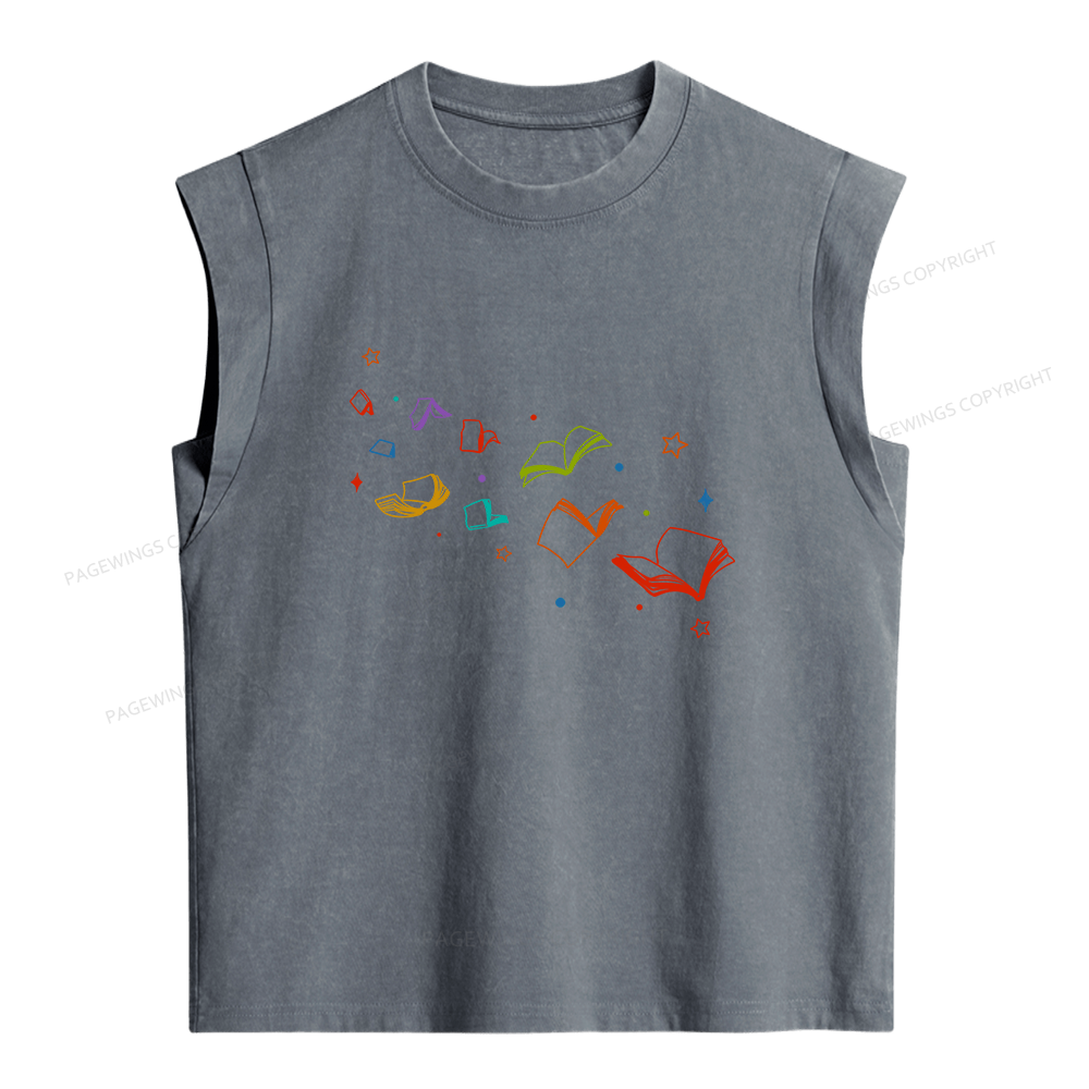 Pagewing Libraries Are For Everyone Women's Washed Tank Top