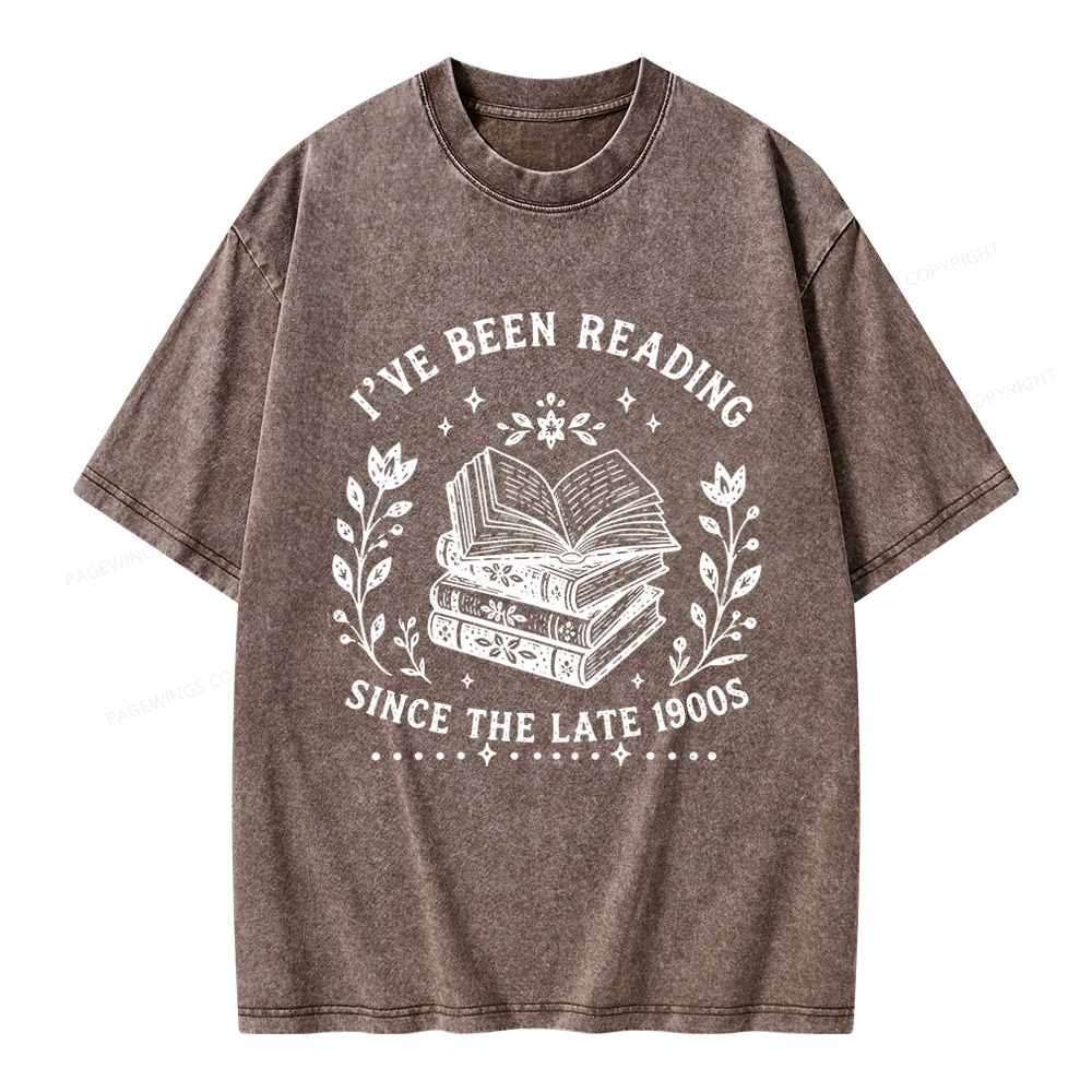 Pagewings I’ve Been Reading Since The Late 1900s Unisex Washed T-shirt