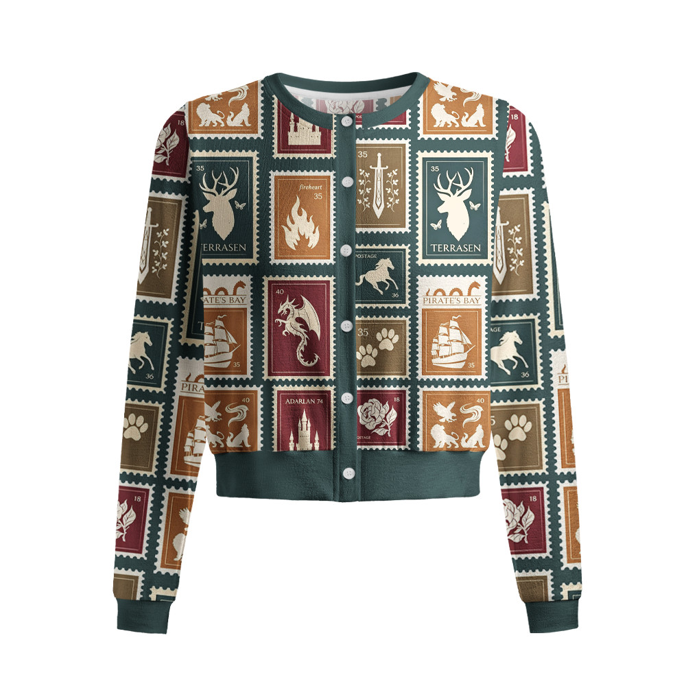 Pagewings Fantasy Book Lover Cardigan Sweaters