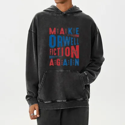Pagewings 1984 Book Unisex Washed Hoodie