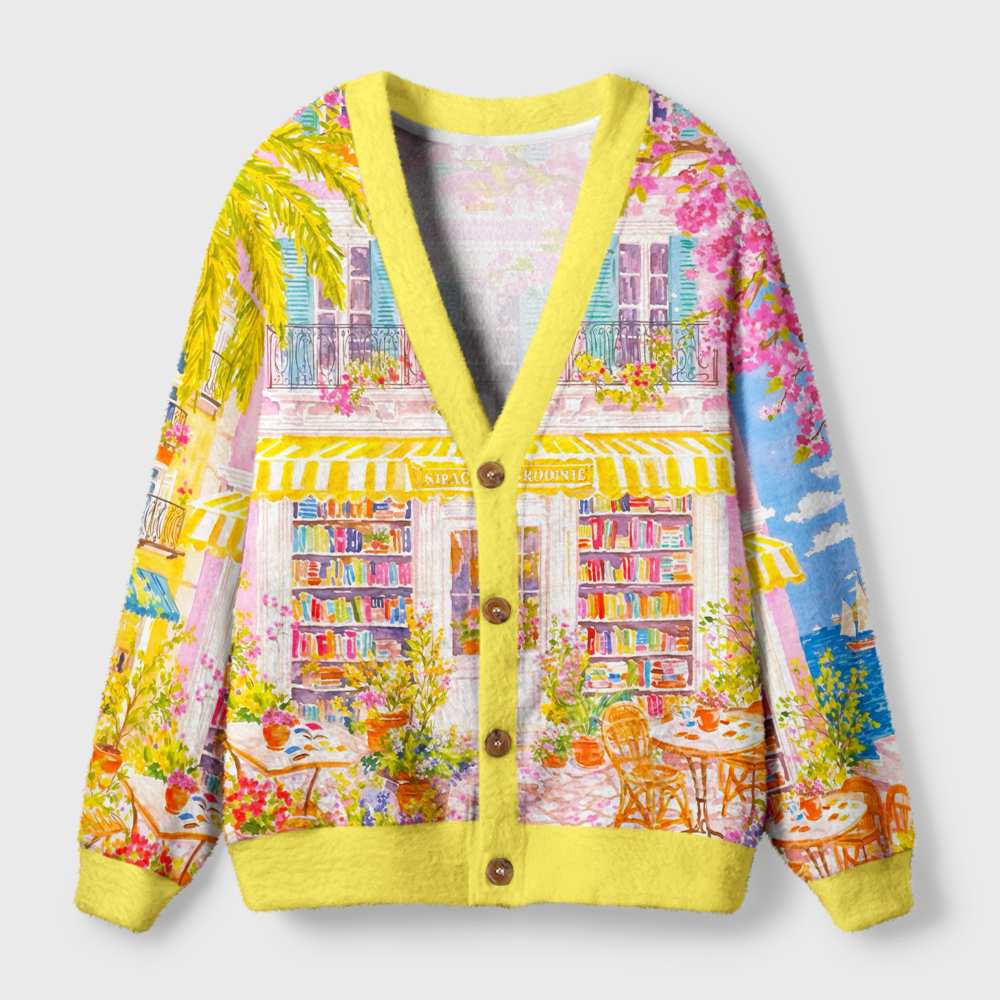 Pagewings Bookshop Light Knit Unisex Cardigan Sweaters