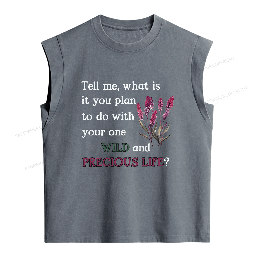 Pagewings Inspriational Quote Women's Washed Tank Top