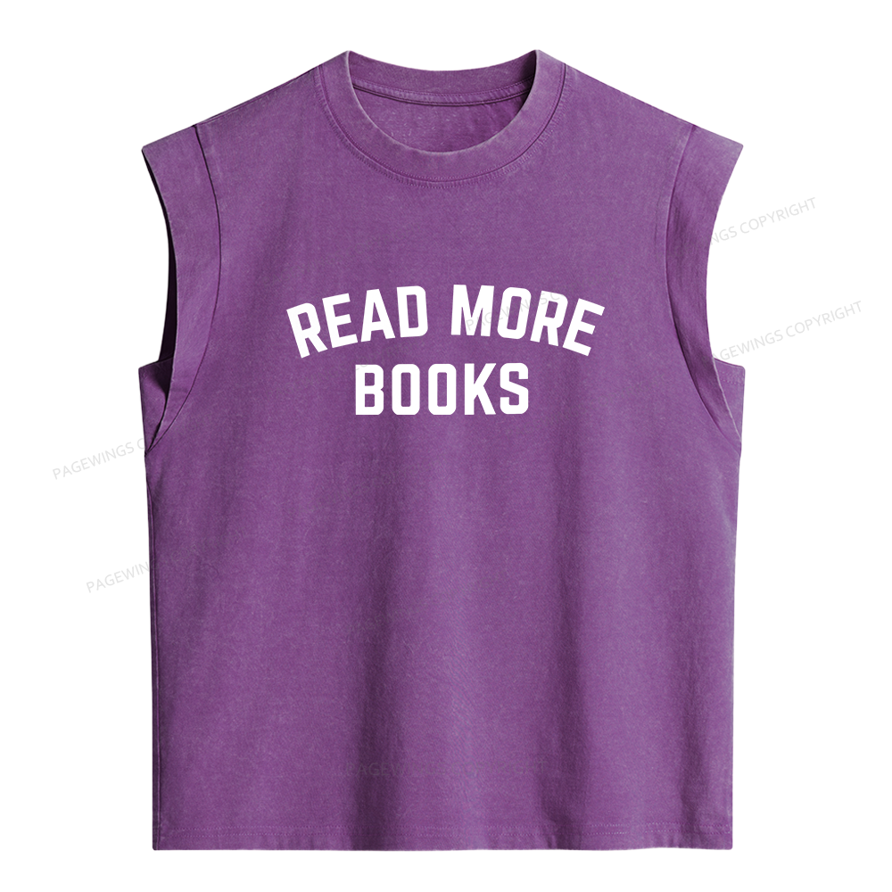 Pagewings Read More Books Women's Washed Tank Top