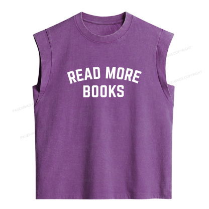 Pagewings Read More Books Women's Washed Tank Top