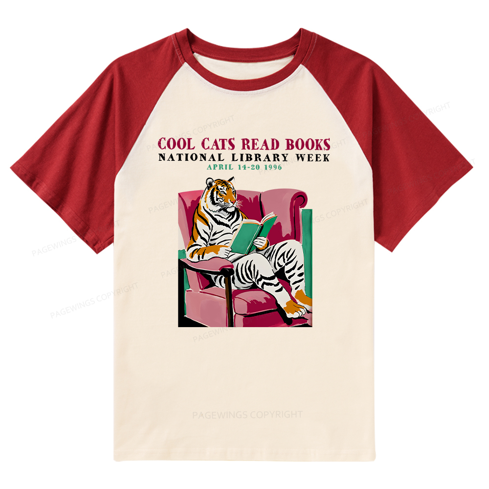 Pagewings Library Week Poster 1996 Raglan T-shirt