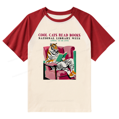 Pagewings Library Week Poster 1996 Raglan T-shirt