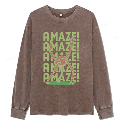 Pagewings Rocky Amaze Unisex Washed Long Sleeve T-shirt