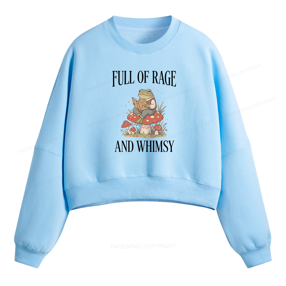 Pagewing Full of Rage and Whimsy Fleece Crop Sweatshirt