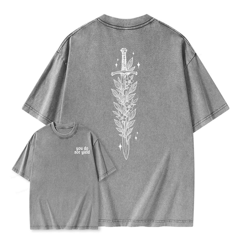 Pagewings You Do Not Yield Unisex Washed T-shirt