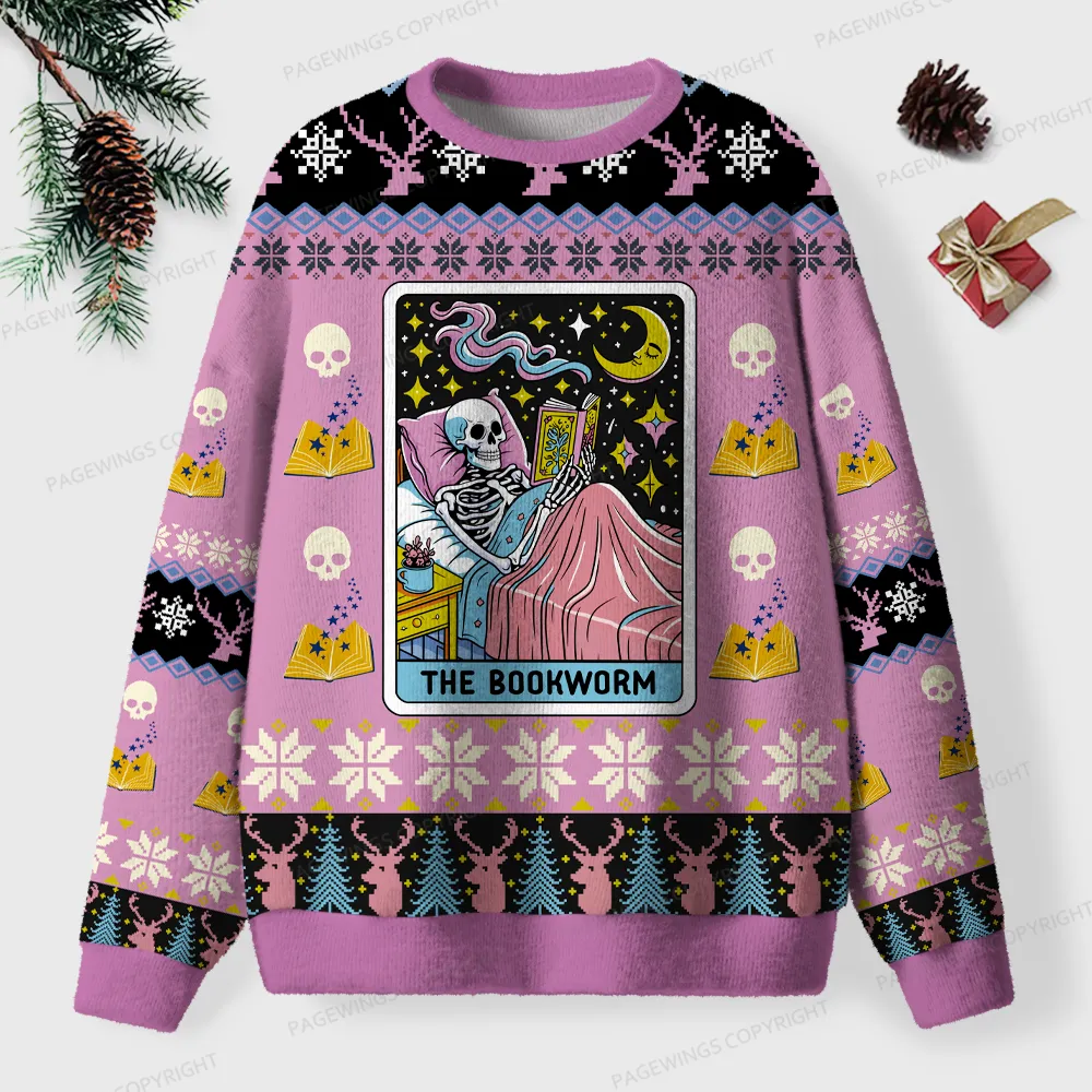 Pagewings The Bookworm Unisex Ugly Knit Sweatshirt