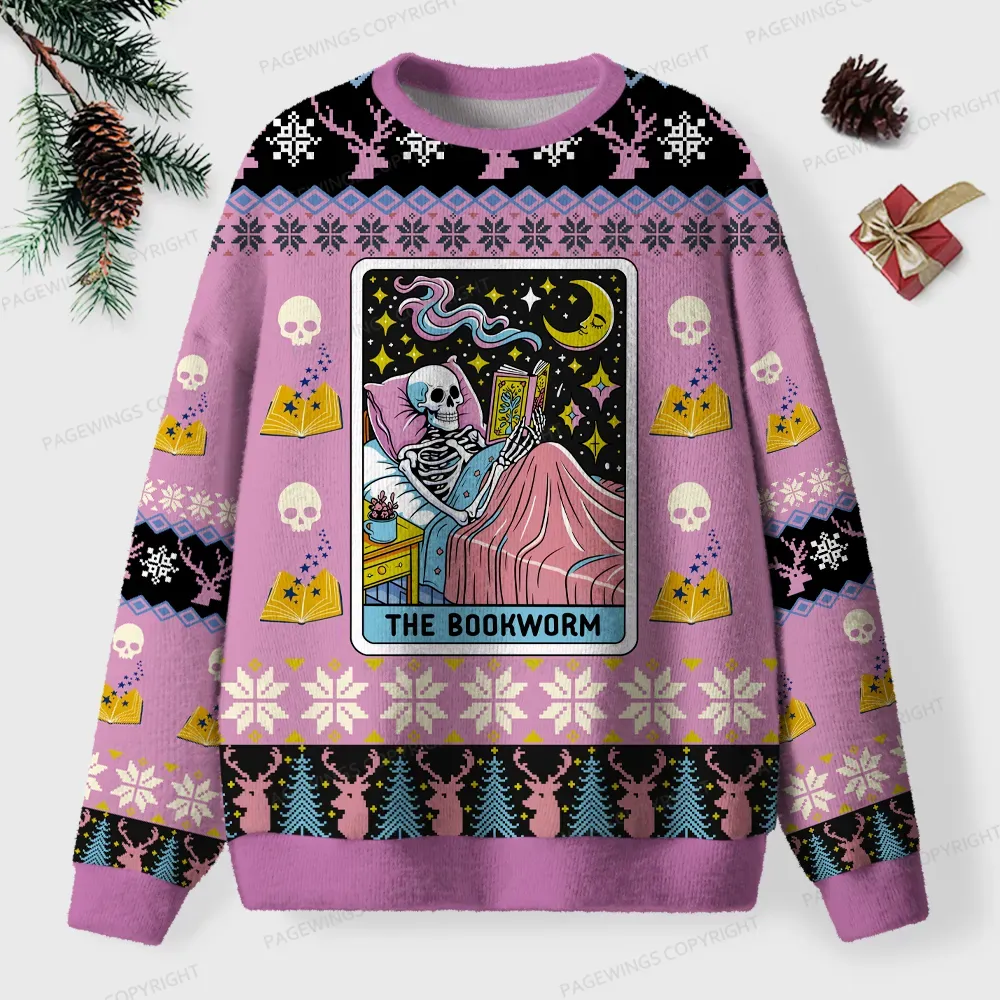 Pagewings The Bookworm Unisex Ugly Knit Sweatshirt