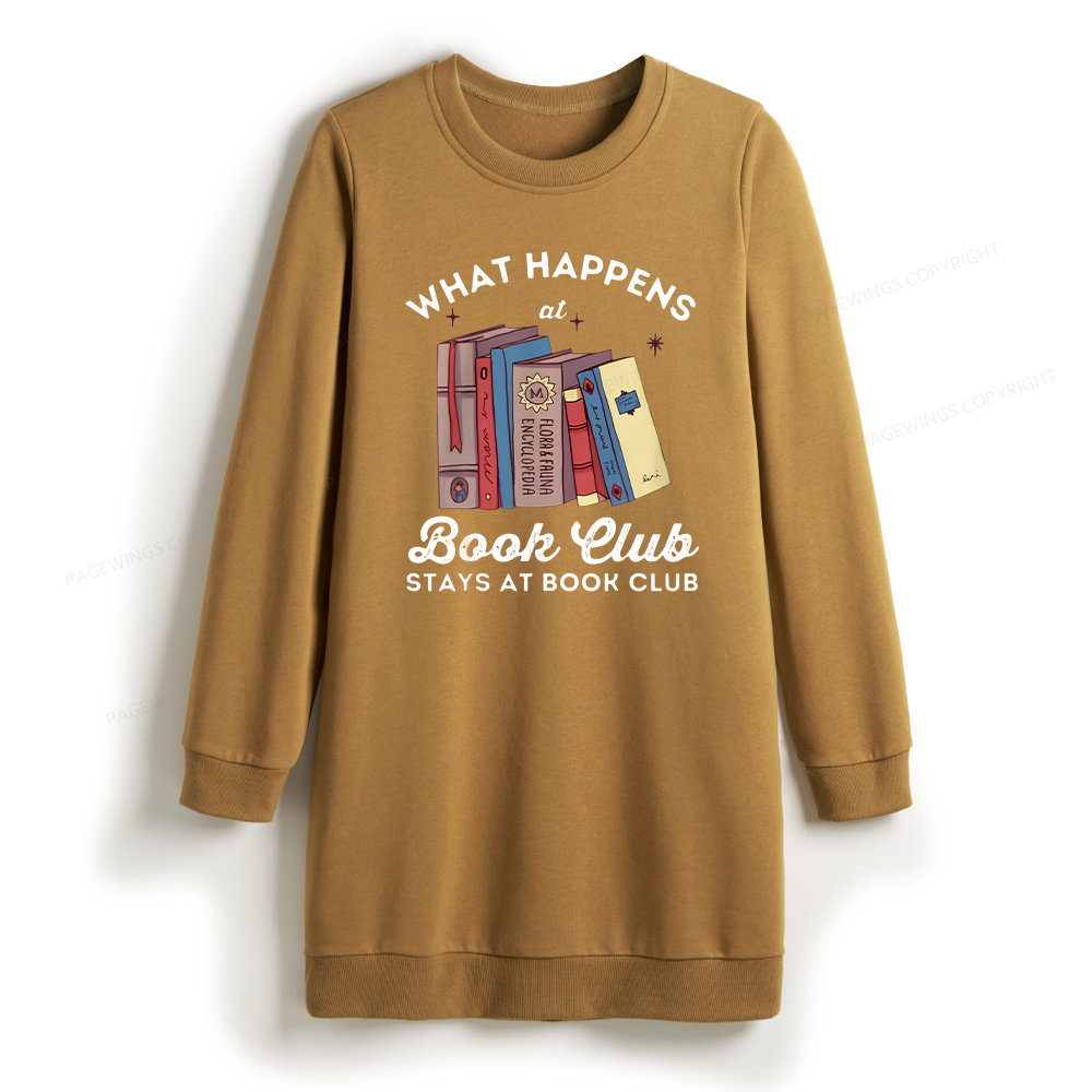 Pagewings Stays At Book Club Book Sweatshirt Dress