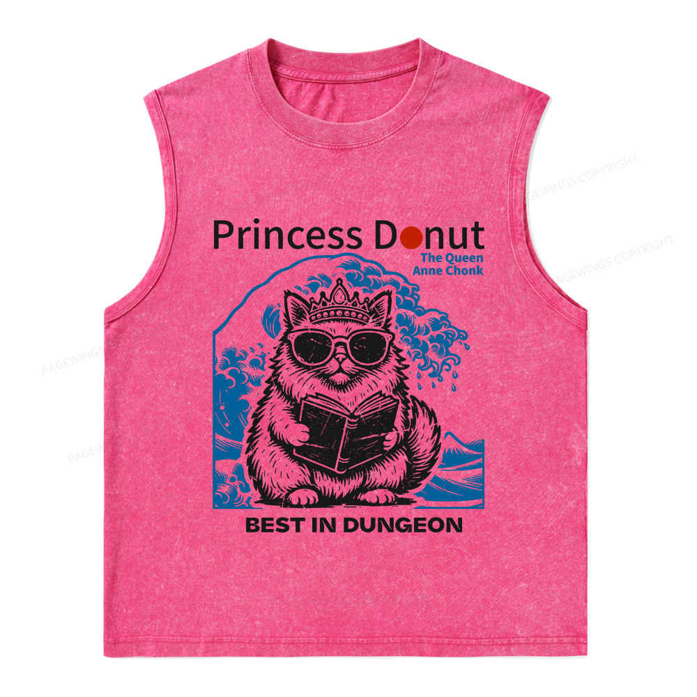 Pagewings Princess Donut Unisex Washed Tank Top