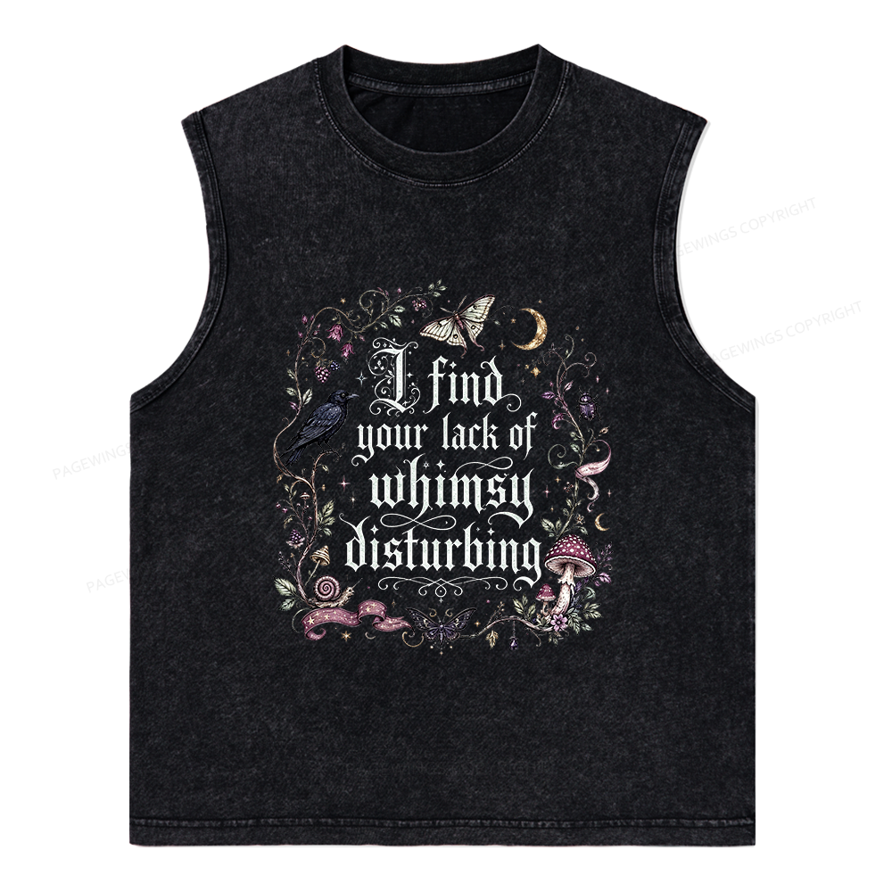 Pagewings Lack of Whimsy Unisex Washed Tank Top