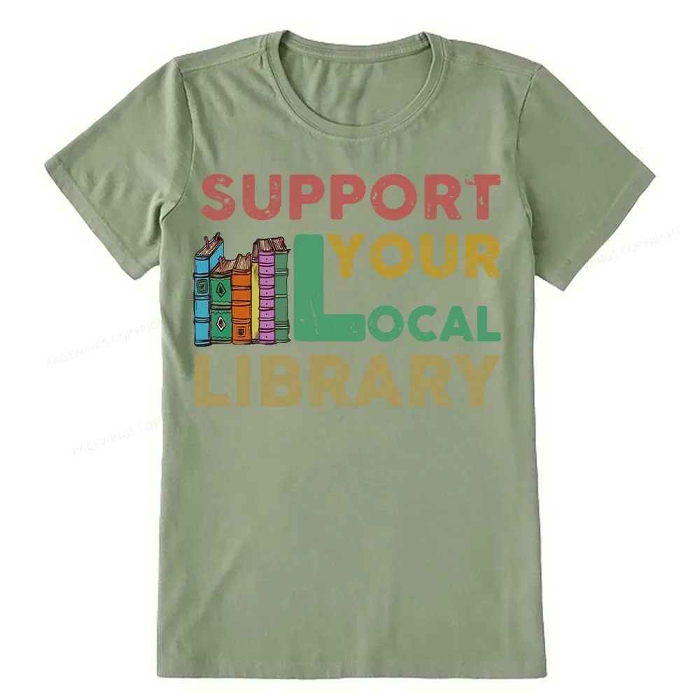 Pagewings Support Your Local Library Unisex Classic T-shirt