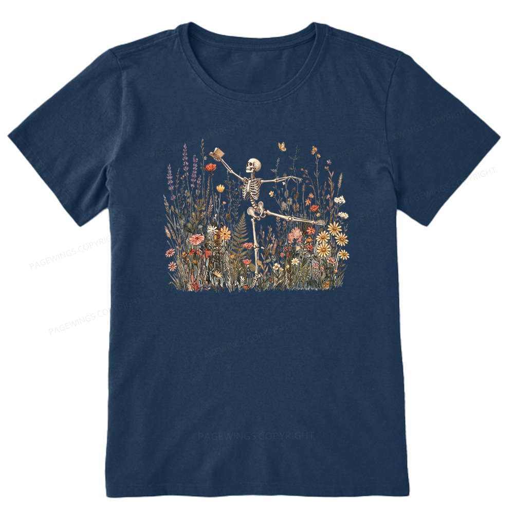 Pagewings Skeleton Reading Unisex Classic T-shirt