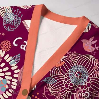 Pagewings Cakes And Books Unisex Ugly Cardigan Sweaters