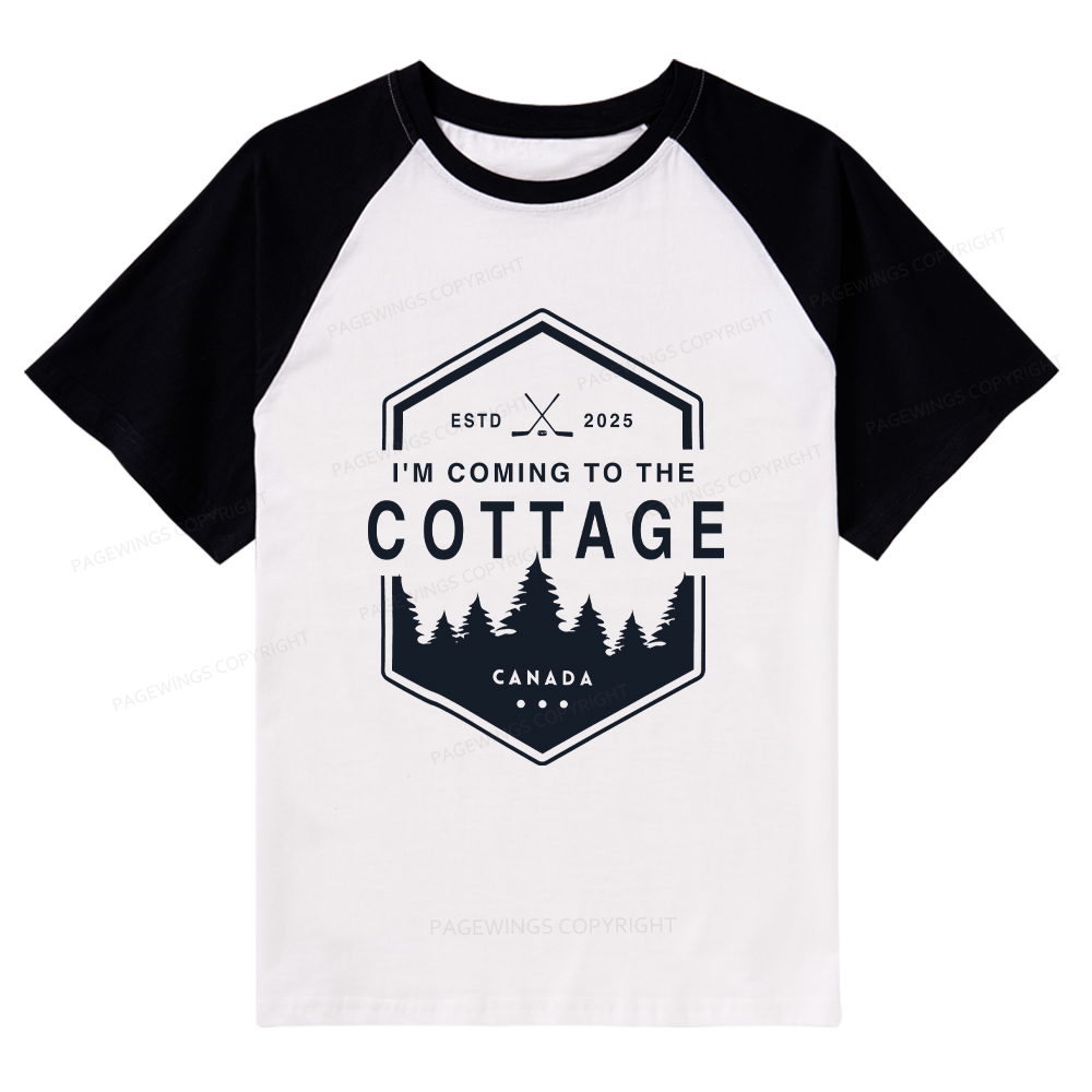 Pagewings Coming To The Cottage Raglan T-shirt