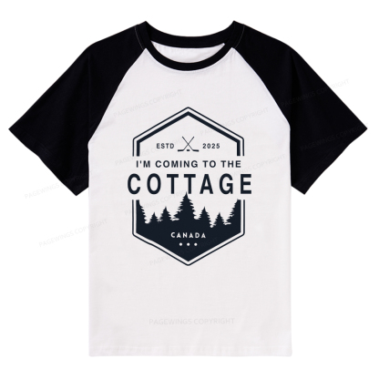 Pagewings Coming To The Cottage Raglan T-shirt