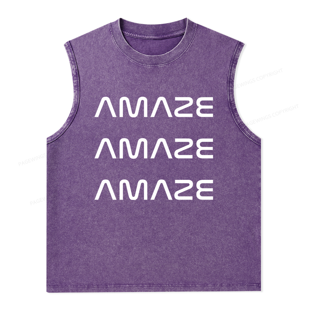 Pagewings Amaze Unisex Washed Tank Top