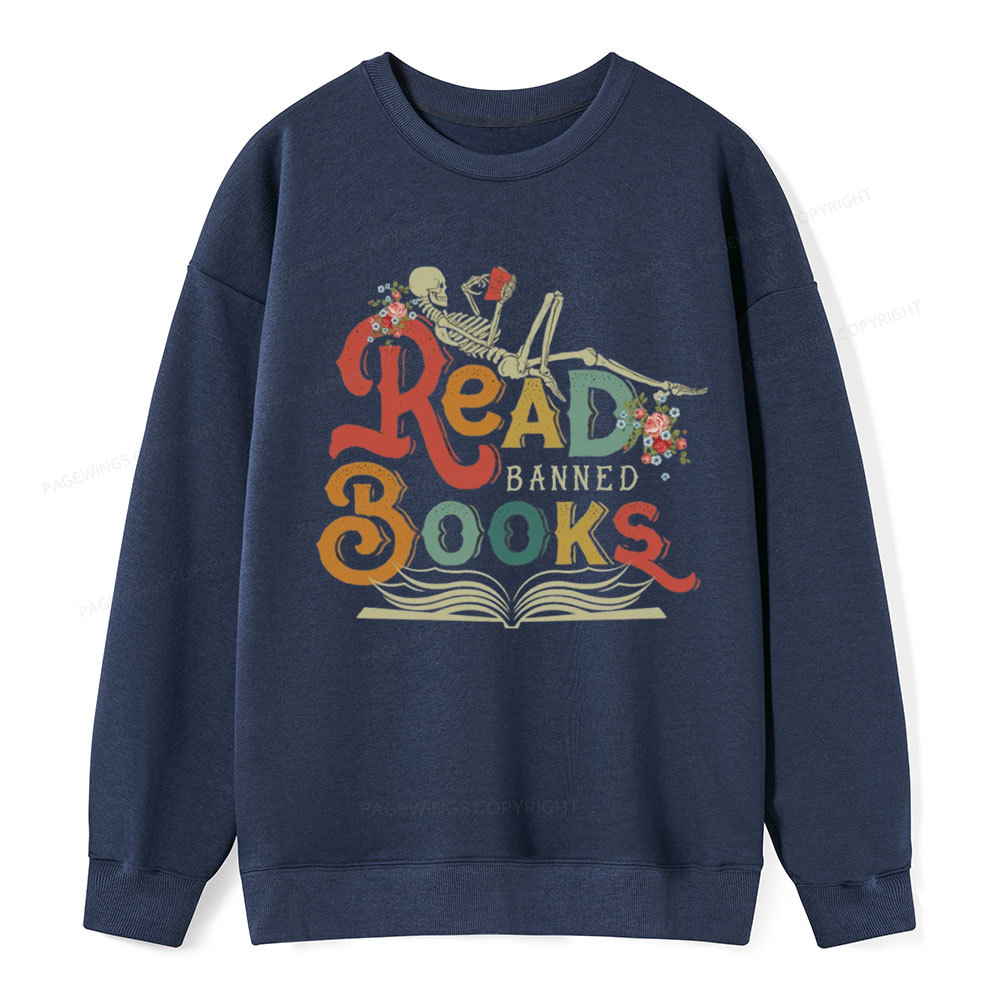 Pagewings Read Banned Books Unisex Classic Sweatshirt