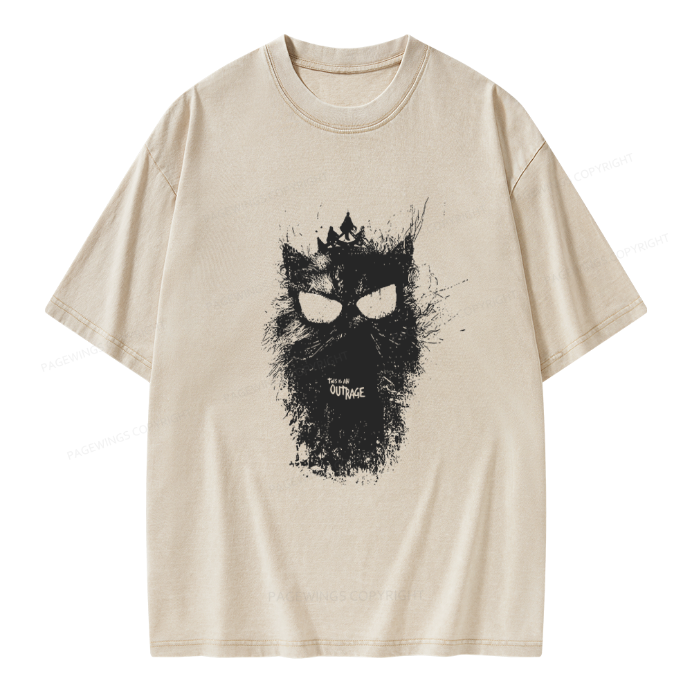 Pagewings This Is An Outrage Unisex Washed T-shirt