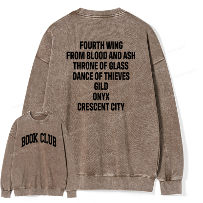 Pagewings Personalized Book Club Unisex Washed Sweatshirt