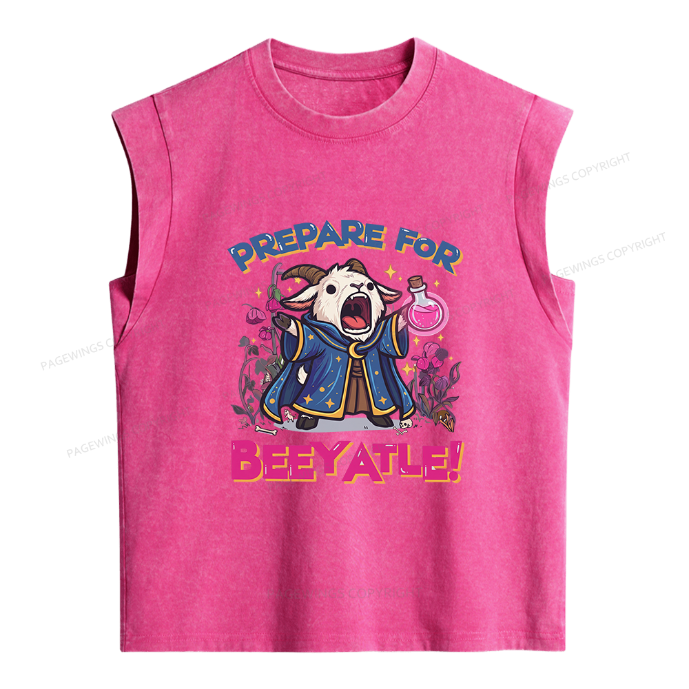 Pagewings Prepare For Beeyatle Women's Washed Tank Top