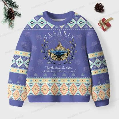 Pagewings Velaris City Of Starlight Unisex Ugly Knit Sweatshirt